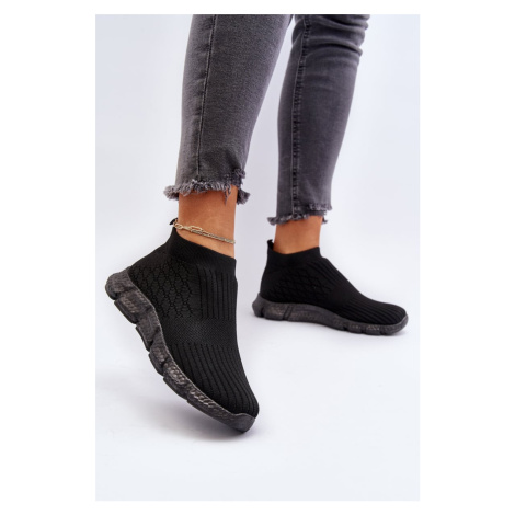 Dámské černé nazouvací sportovní ponožkové boty Liraelia Kesi