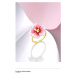 Pozlacený prsten růžová květina