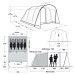 Nafukovací stan Outwell Sunhill 5 Air Barva: zelená