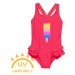 COLOR KIDS-Swimsuit W. Application, diva pink Růžová