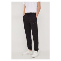 Bavlněné tepláky Calvin Klein Jeans černá barva, J30J324739