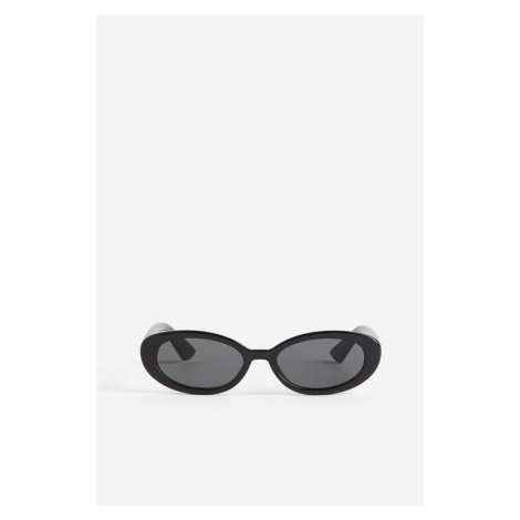 H & M - Oválné sluneční brýle - černá H&M
