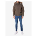 Khaki pánská zimní bunda s umělým kožíškem Calvin Klein Jeans