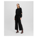 Kalhoty karl lagerfeld glitter logo tape culottes black