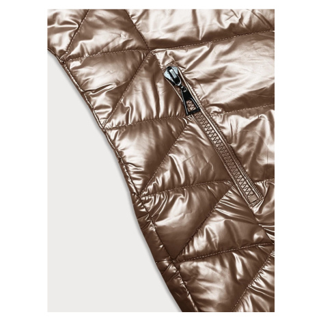 Prošívaná dámská zimní bunda J Style v karamelové barvě (16M9100-84) J.STYLE