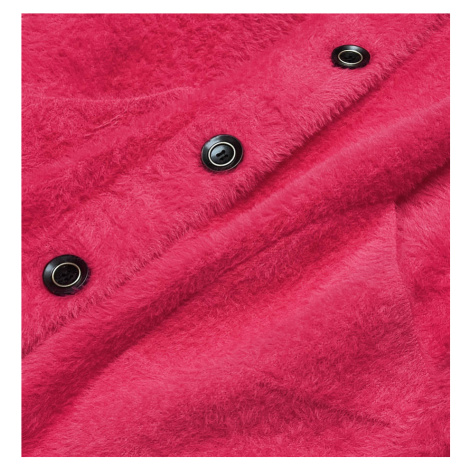 Krátký růžový přehoz přes oblečení typu alpaka na knoflíky (537) Made in Italy