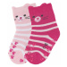 STERNTALER Ponožky 'Katze' růžová / tmavě růžová / černá / bílá
