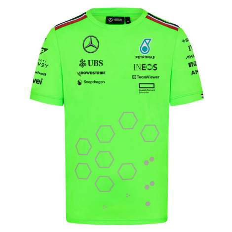 Mercedes AMG Petronas pánské tričko Set Up green F1 Team 2024 Stichd