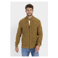 Svetr camel active knitted jacket cumin yellow