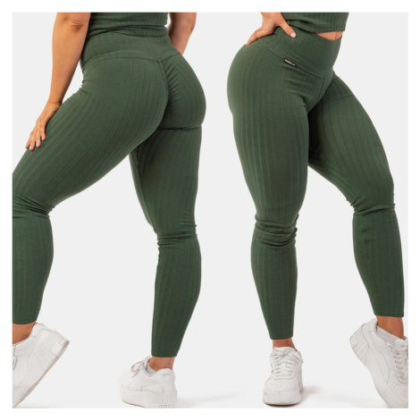NEBBIA - Legíny high waist z organické bavlny 405 (dark green) - NEBBIA