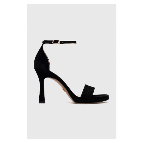 Semišové sandály Baldowski černá barva