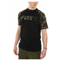 Fox Fishing Tričko Raglan T-Shirt Black/Camo