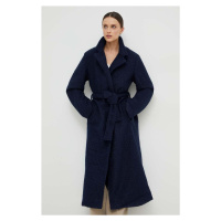 Kabát Answear Lab dámský, tmavomodrá barva, přechodný, bez zapínání