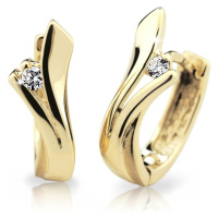 Cutie Diamonds Luxusní kruhové náušnice ze žlutého zlata s brilianty DZ6434-1795-80-00-X-1