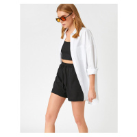 Koton Shorts - Black - Normal Waist