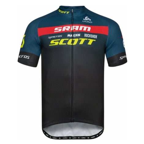 Pánský cyklistický dres Odlo Stand-up collar s/s full zip SCOTT SRAM