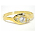 Zlatý prsten se zirkony 0055 + DÁREK ZDARMA