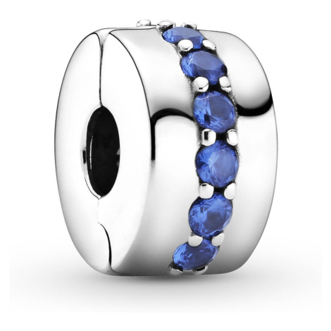 Pandora Stříbrný klip s modrými krystaly Moments 791972C01