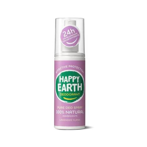 HAPPY EARTH Přírodní Deodorant Sprej Levandule & Ylang, 100 ml