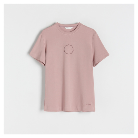 Reserved - Tričko regular s potiskem - Béžová