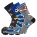 Chlapecké ponožky Boma - Filip 05 ABS, modrá, šedá Barva: Modrá