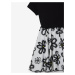 Bílo-černé holčičí květované šaty Desigual Bera