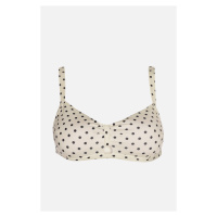 Trendyol White Polka Dot Bikini Top