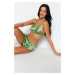 Trendyol Green Shiny Satin Uncovered Underwear Set