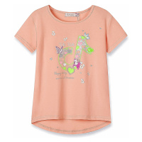 Dívčí triko s flitry - KUGO WK0808, lososová Barva: Lososová