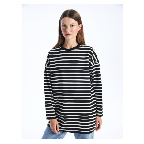 LC Waikiki Women's Crew Neck Striped Long Sleeve Tunic