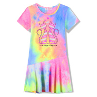 Dívčí šaty - KUGO CS1078, duhová světlejší Barva: Mix barev