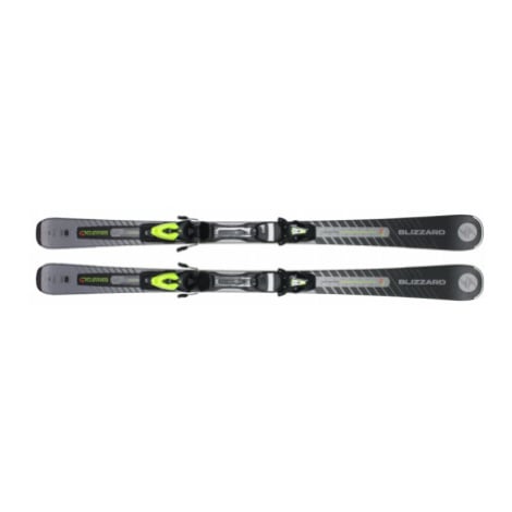 Lyže na zjazdovku - on piste BLIZZARD QUATTRO POWER black neon yellow flat + PR 10 + brak