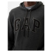 GAP French Terry Pullover Logo Hoodie B85 Charcoal Heather