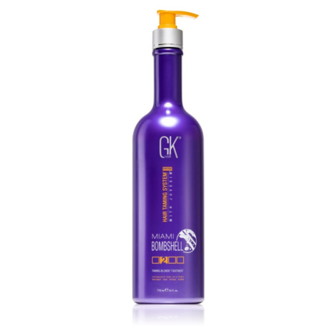 GK Hair Miami Bombshell hydratační vyhlazující maska pro zesvětlené nebo melírované vlasy 710 ml