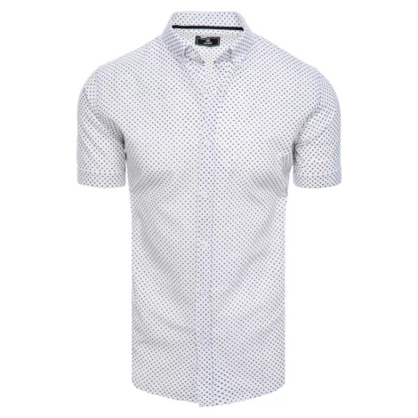 Bílá košile s jemným vzorem BASIC