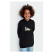 Trendyol Black Bugs Bunny Licensed Hoodie Boy Knitted Sweatshirt