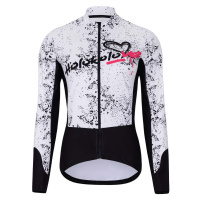 HOLOKOLO Cyklistická zateplená bunda - GRAFFITI LADY - bílá/černá