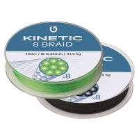 Kinetic Šňůra 8 Braid Fluo Green 150m - 0,30mm