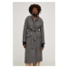 Kabát Answear Lab dámský, šedá barva, přechodný, dvouřadový