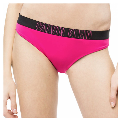Calvin Klein dámské plavky spodní díl růžové - Černá