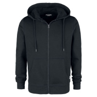 Jack & Jones JJEBASIC Mikina s kapucí na zip černá