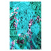 Dámské dvoudílné plavky Bora Bora 5 S940BR5 zelené s květinovým vzorem - Self