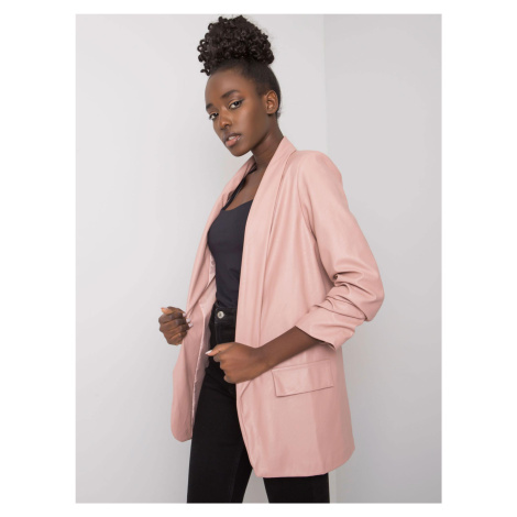 Špinavě růžová dámská koženková bunda FPrice