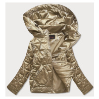 Zlatá dámská bunda s kapucí model 15234724 - 6&8 Fashion