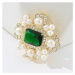Éternelle Exkluzivní perlová brož Eleanor B7037-11120109932602 Zelená