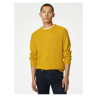 Žlutý pánský basic svetr Marks & Spencer