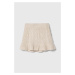 Dětská sukně Abercrombie & Fitch béžová barva, mini
