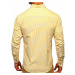 Žlutá pánská pruhovaná košile s dlouhým rukávem Bolf 20704