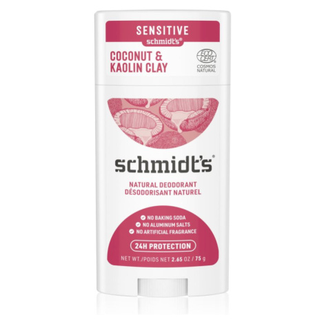 Schmidt's Coconut & Kaolin Clay přírodní tuhý deodorant 75 g