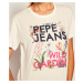 Pepe Jeans Pepe Jeans dámské krémové tričko Addison